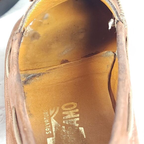 Salvatore Ferragamo Women's US 6,5 EE Leather Tassels Slip-On Loafer Moccasin - Picture 15 of 16